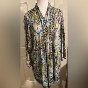 Kasper Paisley Camisole in Blue and Green